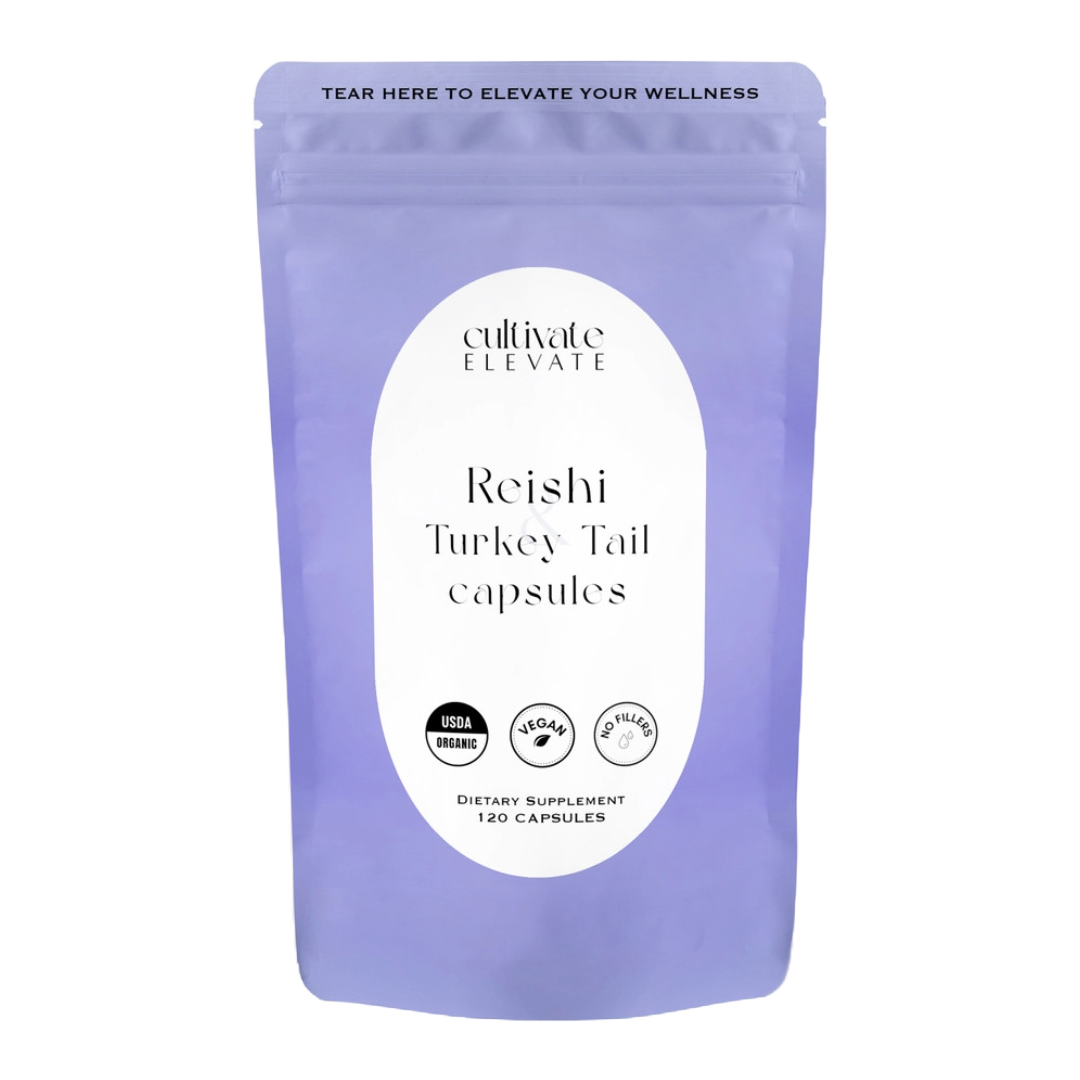 Organic Reishi Turkey Tail Mushroom Capsules