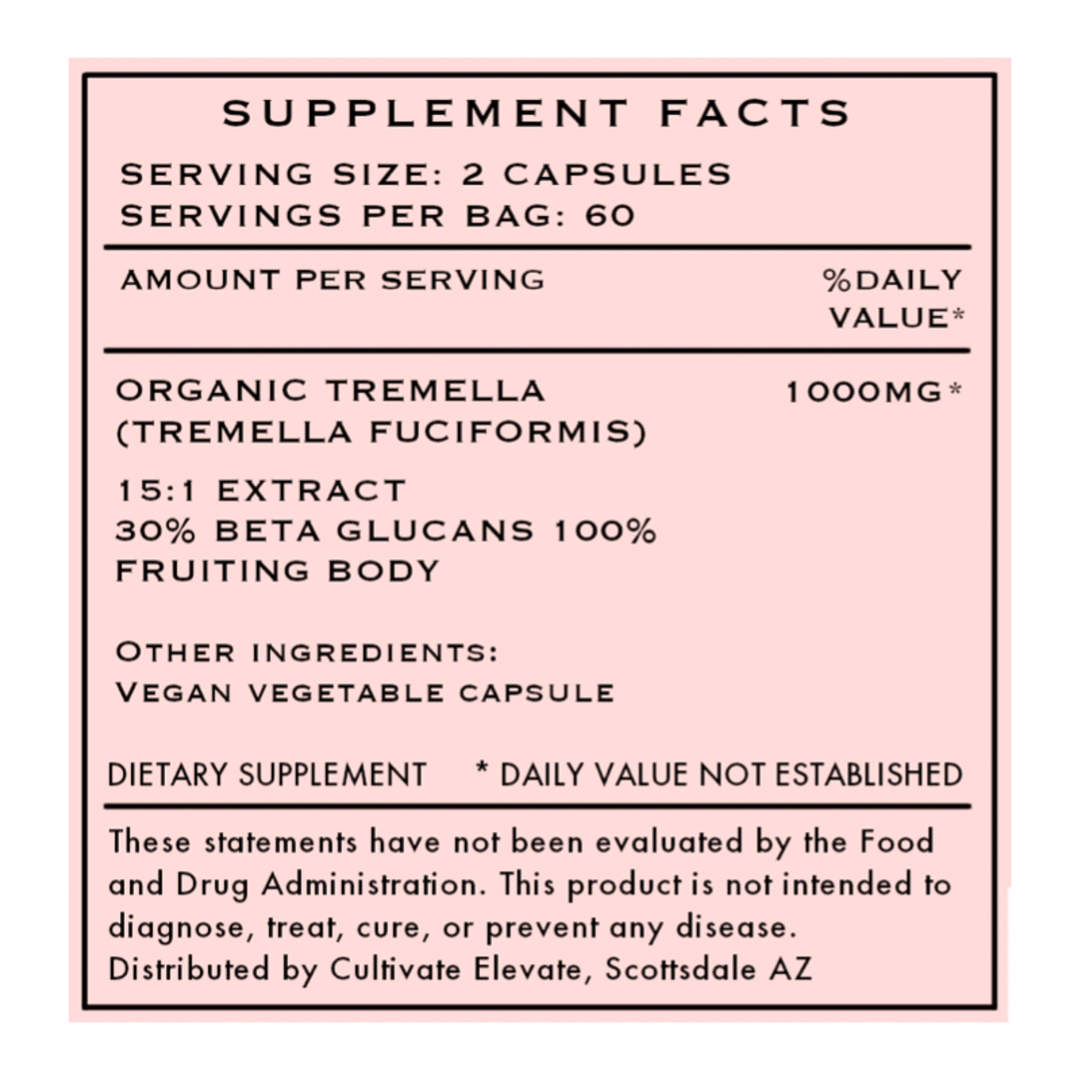 Organic Tremella Mushroom Capsules - The Beauty Mushroom