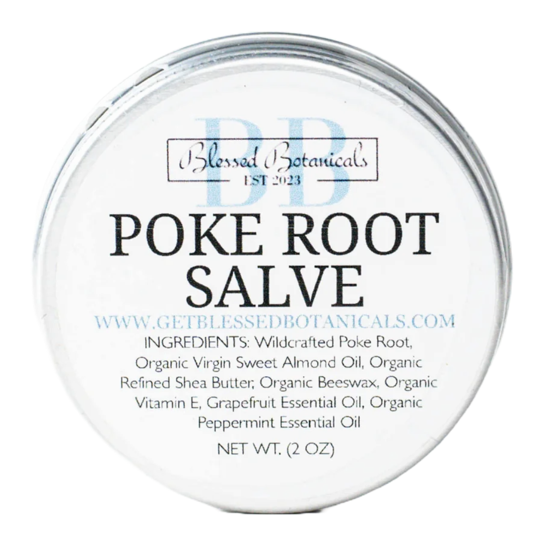 Wildcrafted Poke Root Salve for Lymphatic Drainage & Skin Issues