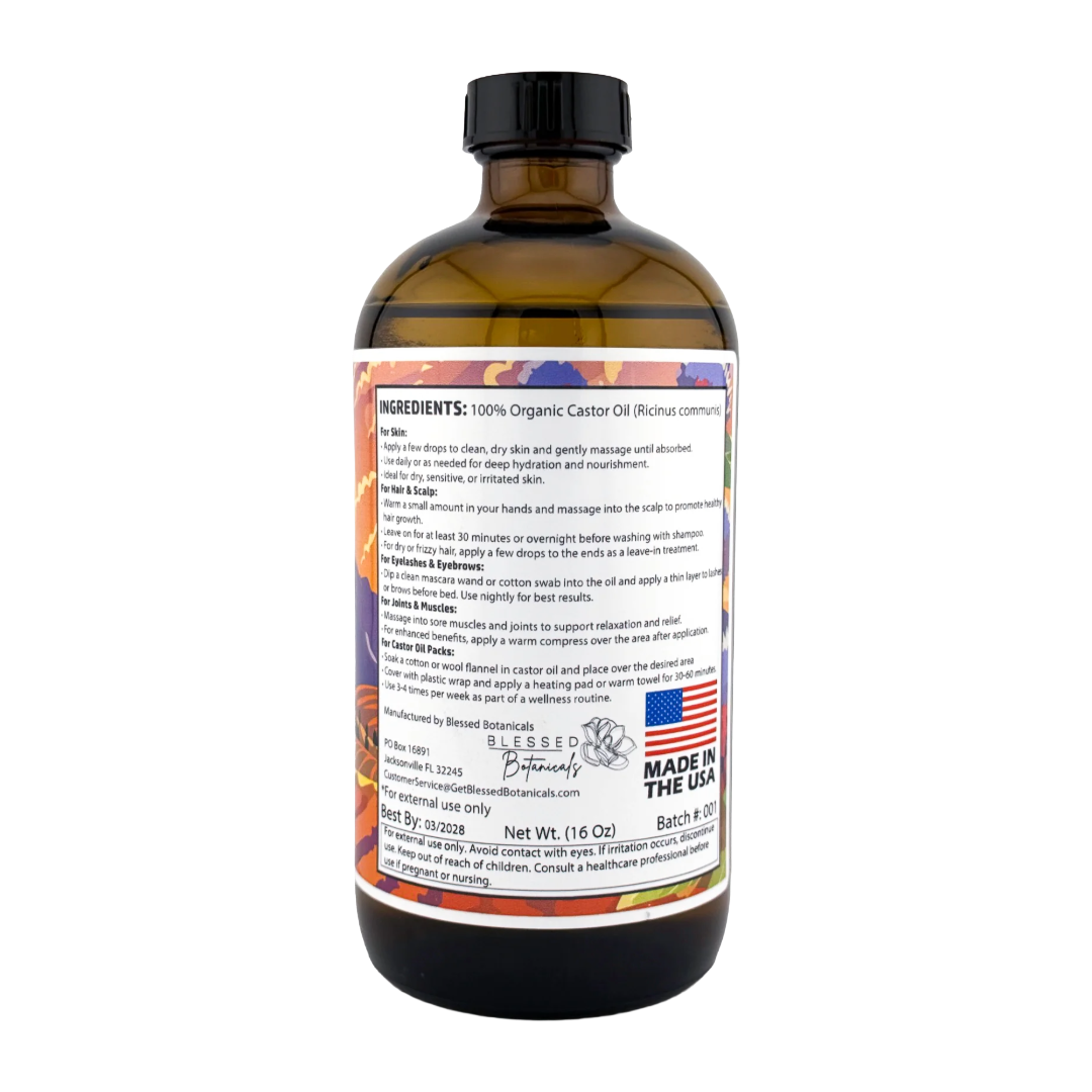 Organic Cold-Pressed Castor Oil | 16oz!