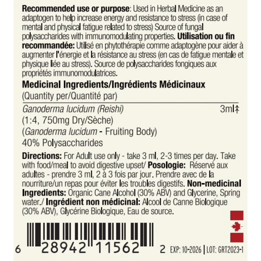 Wild Reishi Tincture (250mg/ml) | 1:4 Dual Extract