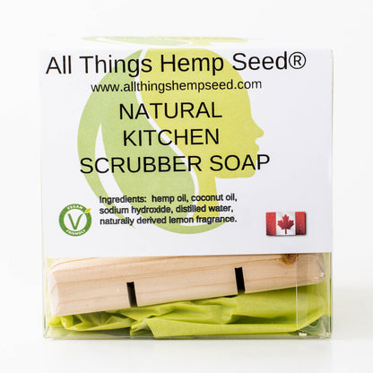 Natural Kitchen Scrubber Soap (with soap dish and scrubber)
