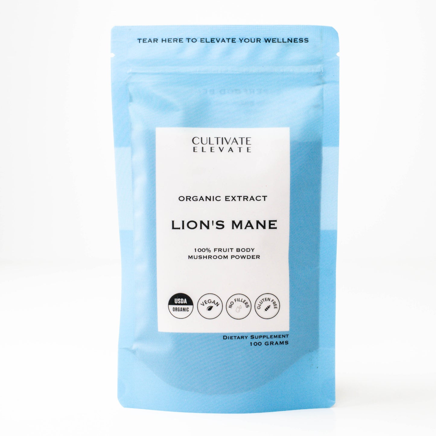 Organic Lions Mane Mushroom Extract Powder - The Brain Mushroom