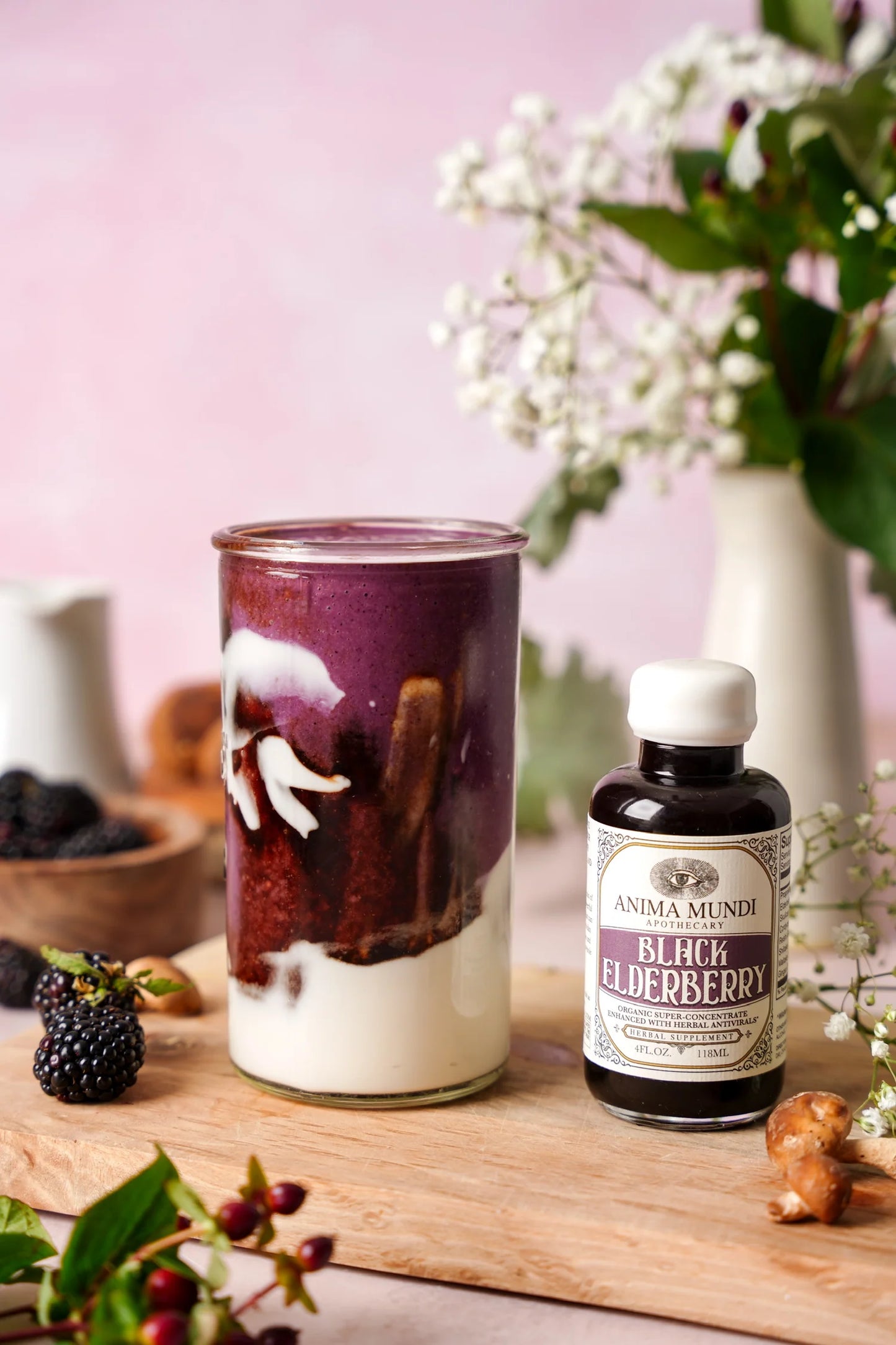 BLACK ELDERBERRY Elixir | Botanical + Mushroom Syrup