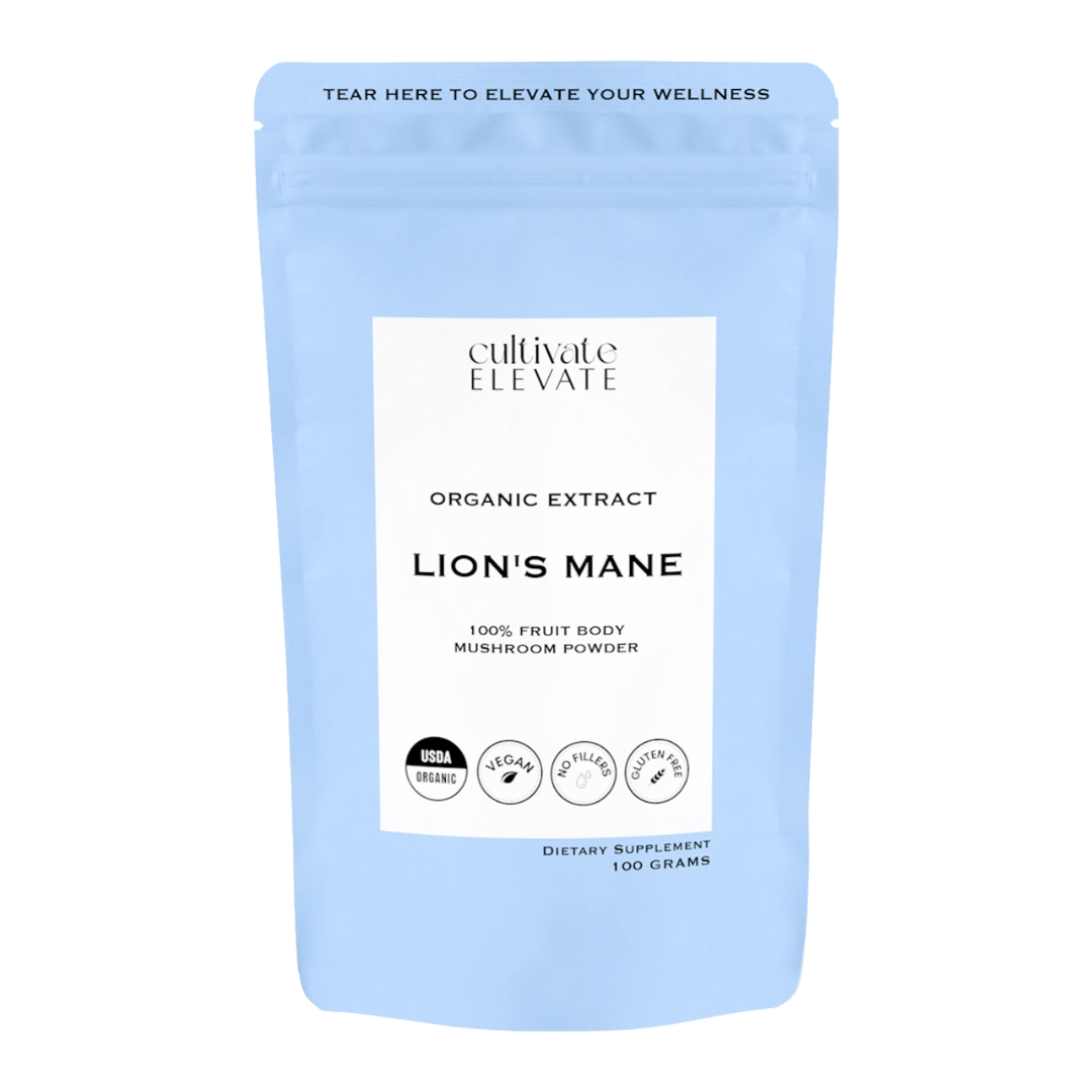 Organic Lions Mane Mushroom Extract Powder - The Brain Mushroom