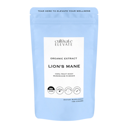 Organic Lions Mane Mushroom Extract Powder - The Brain Mushroom
