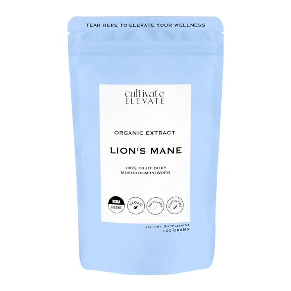 Organic Lions Mane Mushroom Extract Powder - The Brain Mushroom