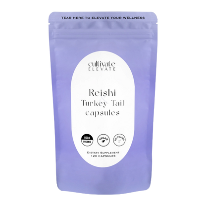 Organic Reishi Turkey Tail Mushroom Capsules
