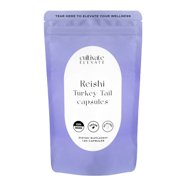 Organic Reishi Turkey Tail Mushroom Capsules