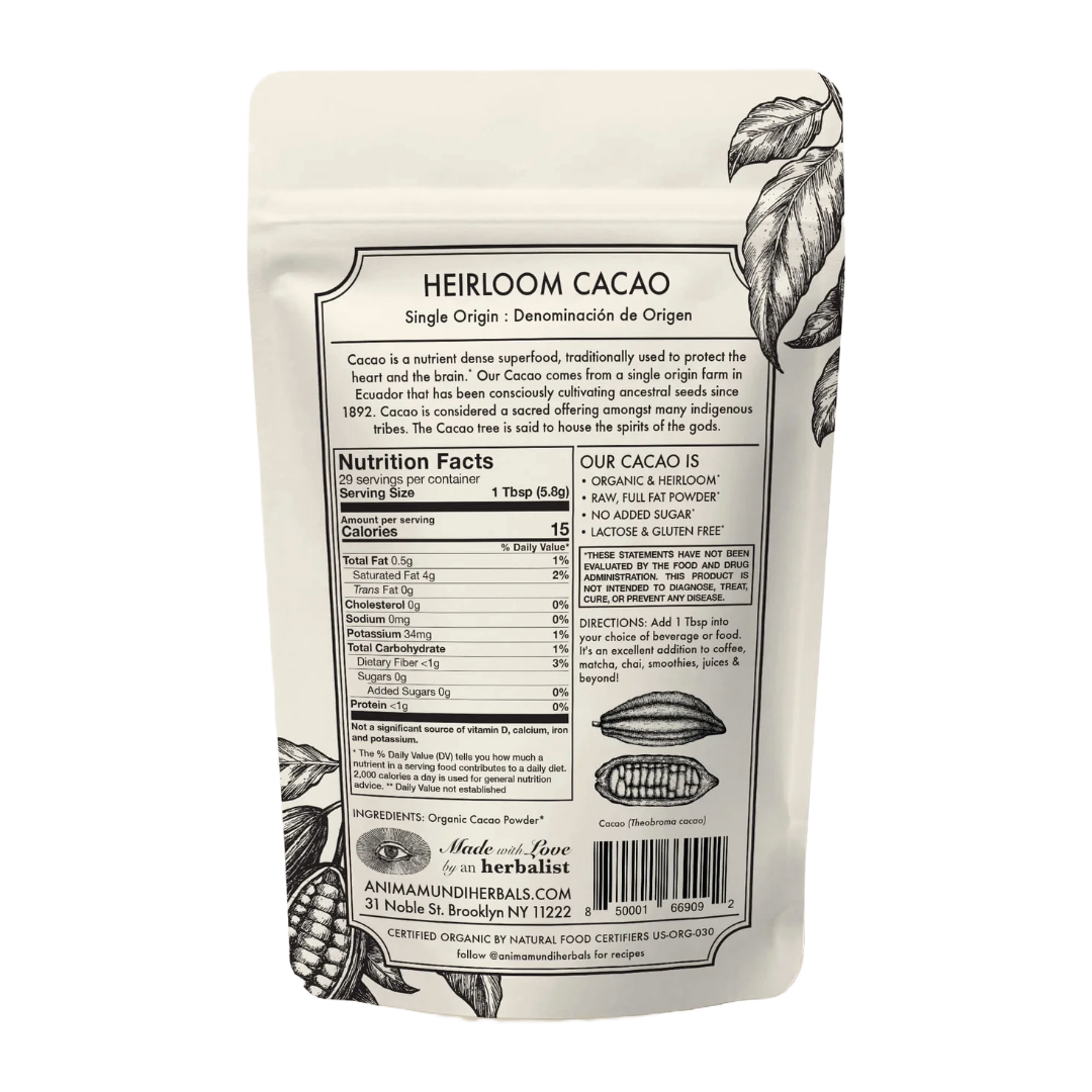 HEIRLOOM CACAO Powder | Organic Ancestral Seeds