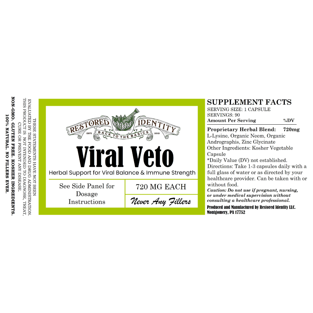 Emergency Viral Kit (Herpes, Shingles, Coldsores, Outbreaks, EBV)