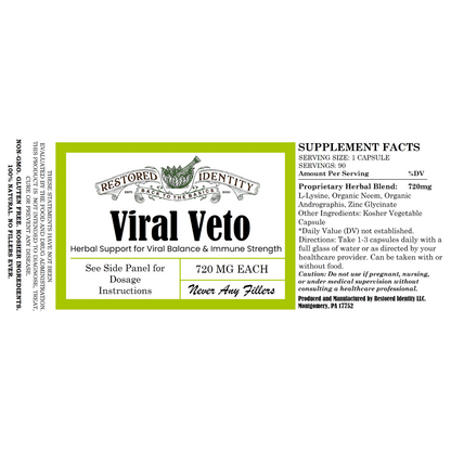 Emergency Viral Kit (Herpes, Shingles, Coldsores, Outbreaks, EBV)