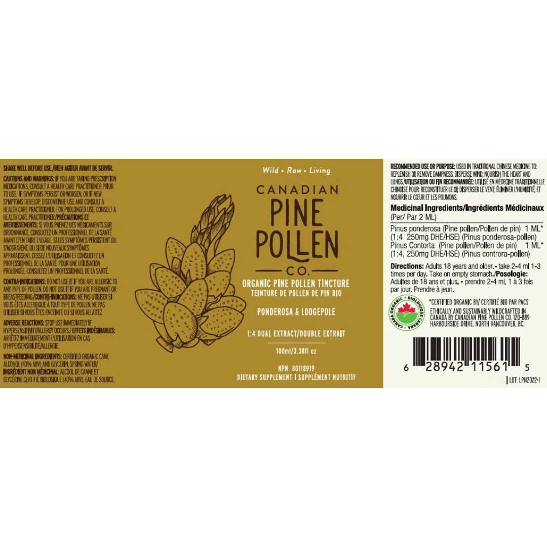 Wild Organic Pine Pollen Tincture 1:4 Extract