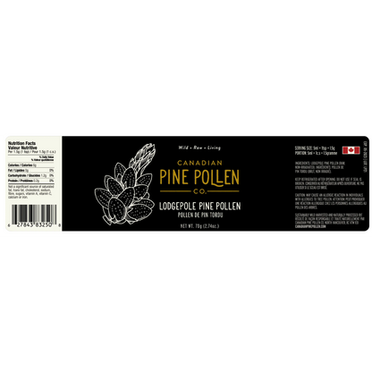 Wild Lodgepole Pine Pollen Powder - Certified Organic