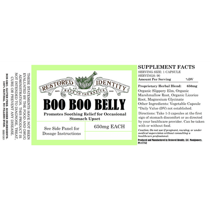 Boo Boo Belly - Acid Reflux | Indigestion | Nausea | Stomach Ulcers