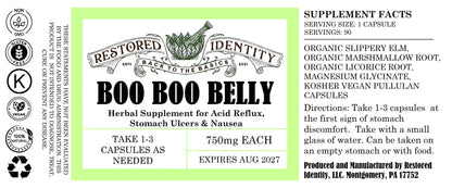 Boo Boo Belly - Acid Reflux | Indigestion | Nausea | Stomach Ulcers